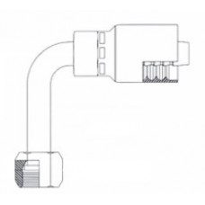 1/4 X 1/4 O-ring Face Seal Female 90 Long